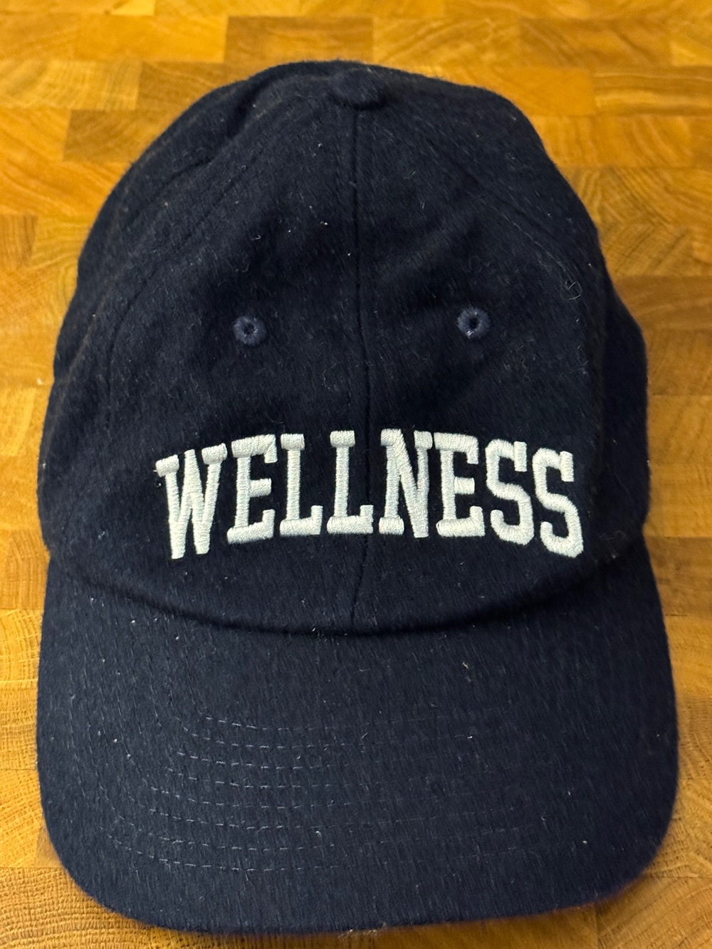 Sporty & Rich Navy Baseball Cap with White Embroidery